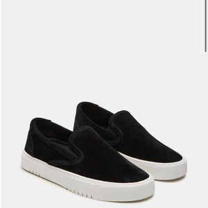 Black Suede Slip-On Steve Madden Flats